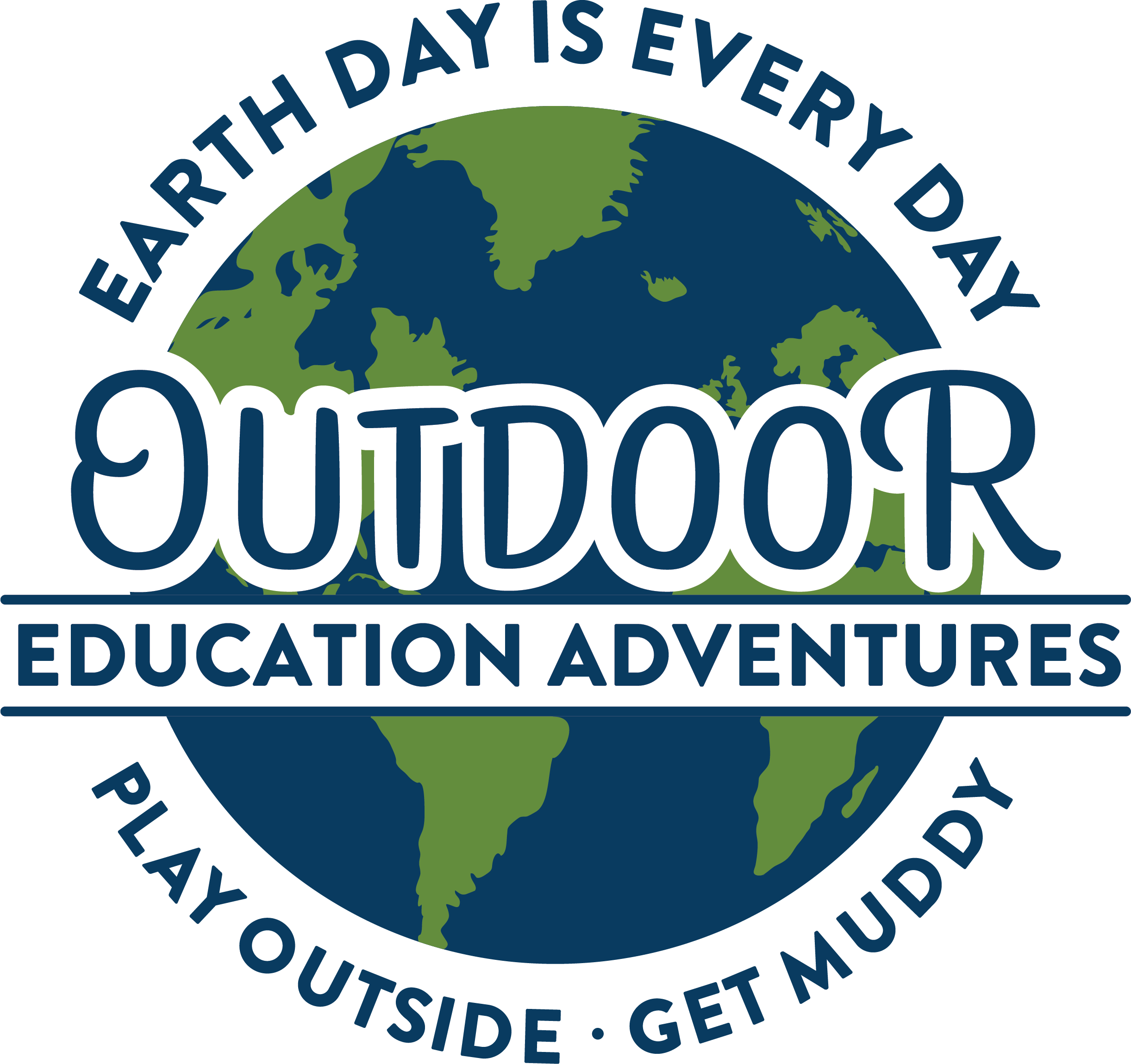Outdoor Education Adventures, Earth Day is Every Day Logo
